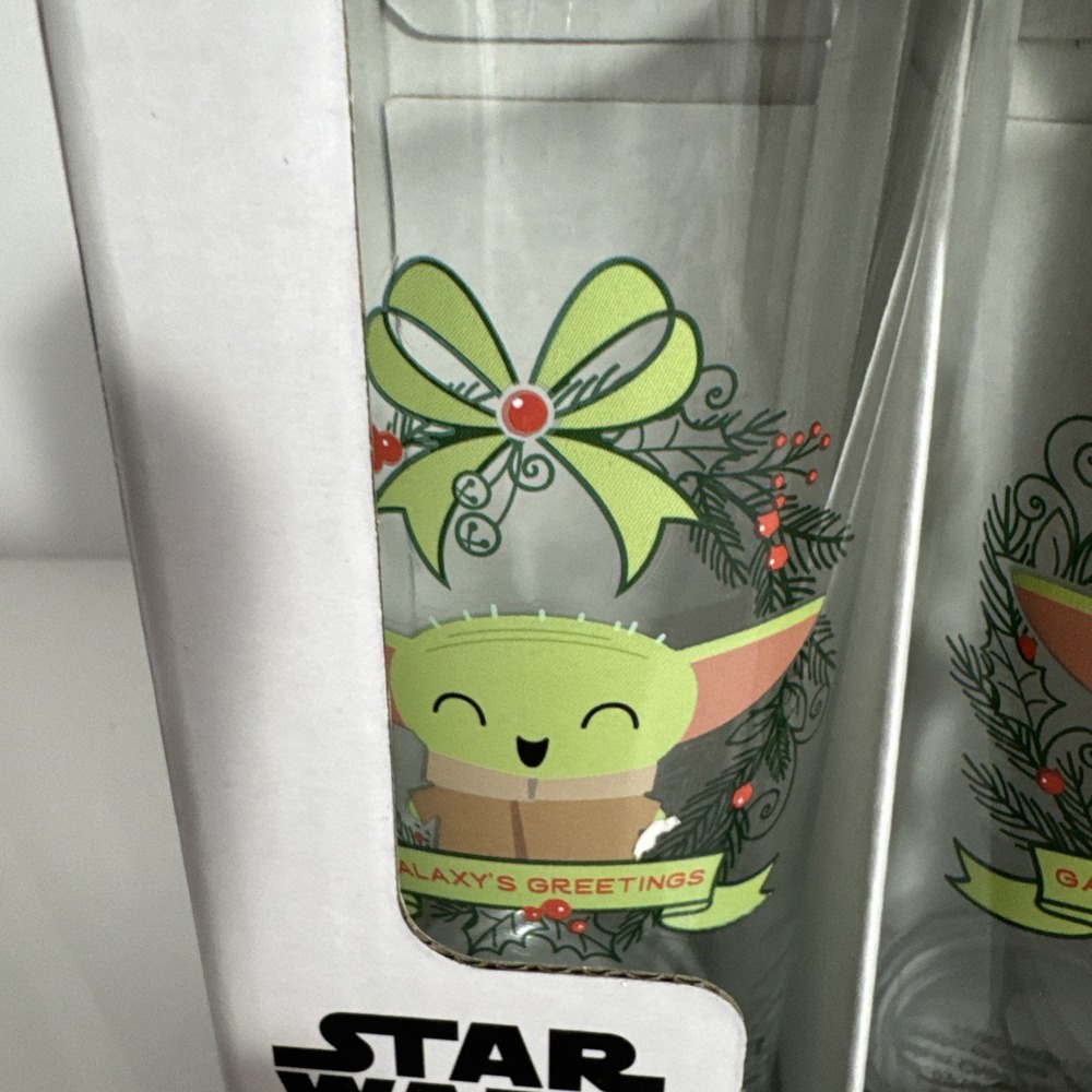 Disney Star Wars the Mandalorian Galaxy's Greetings 12oz Cooler Glass 2-pack‎ - Picture 2 of 8